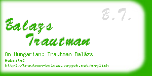 balazs trautman business card